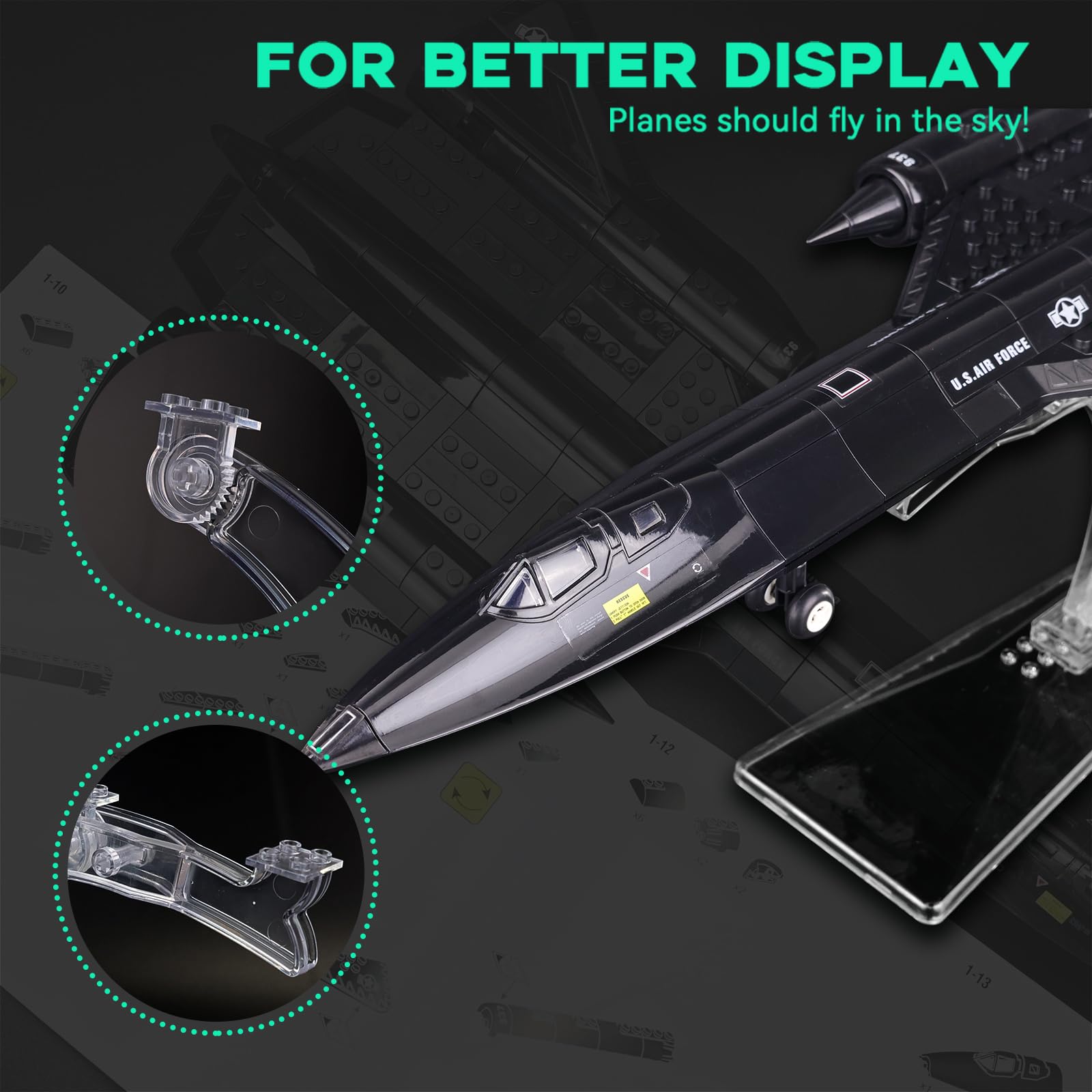 Amazon.com: ArtorBricks SR-71 Reconnaissance Blackbird Airplane